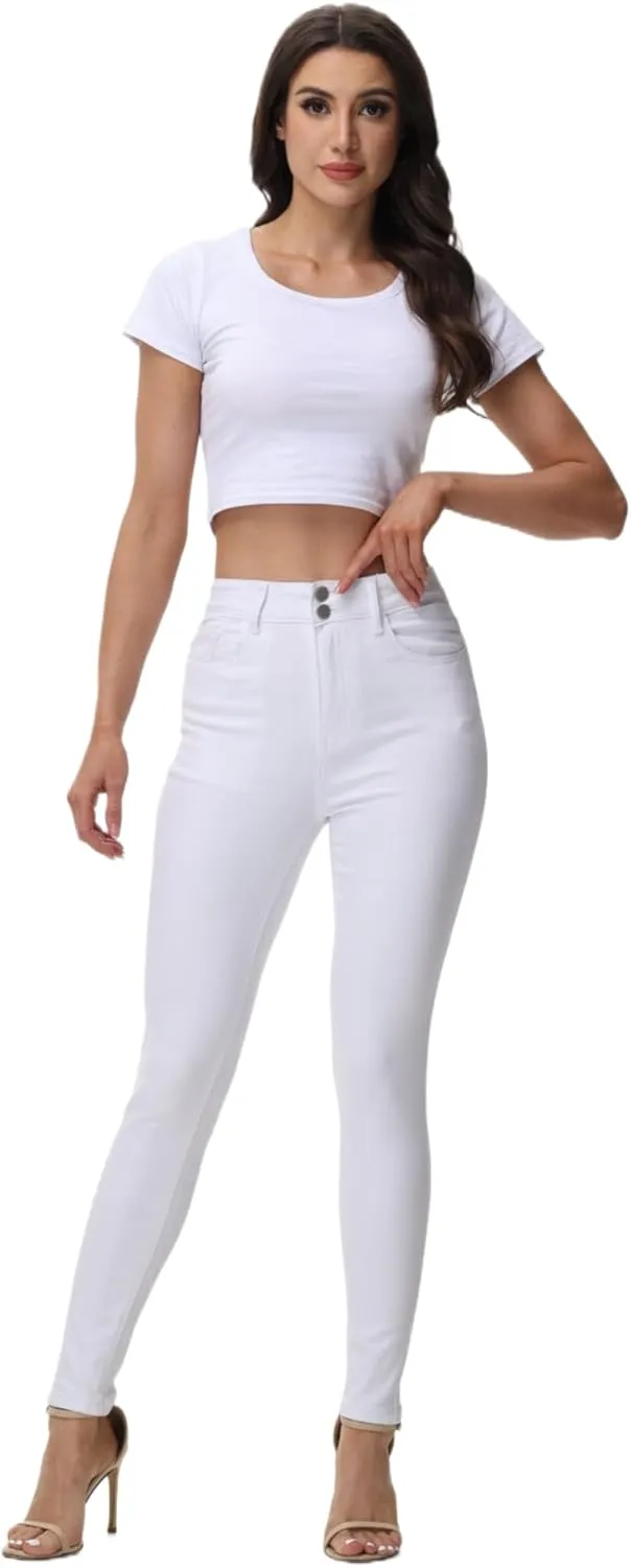 Women??s High Waisted Skinny Stretchy Denim Pants Curvy Jeggings Butt Lifting Jeans