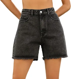 Womens Jean Shorts Trendy Loose Casual Women's Denim Shorts High Waist Loose Slimming Trousers Womens Denim Shorts