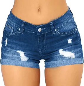 Women's Jean Shorts Women's Ripped High Waisted Denim Shorts Stretchy Jean Shorts Womens Denim Shorts