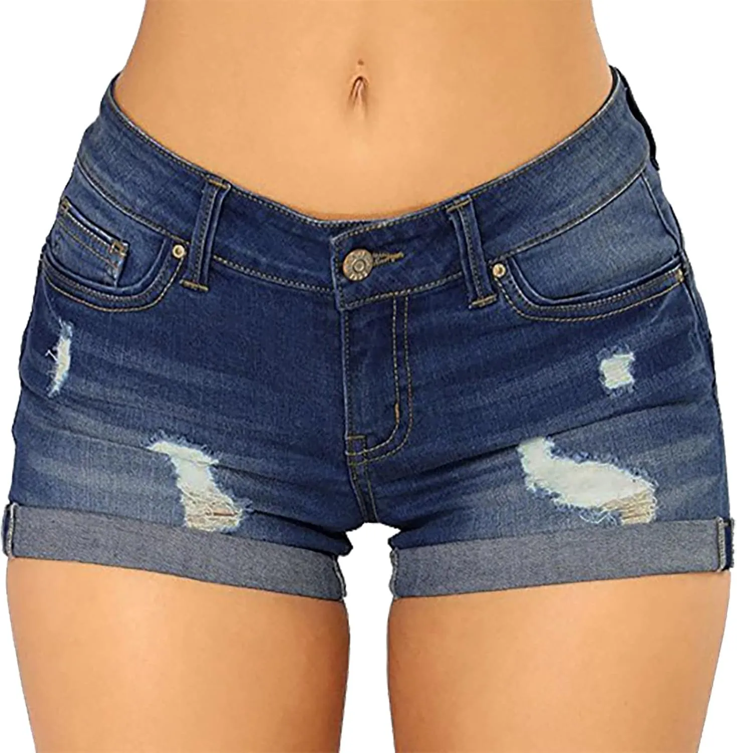 Women's Jean Shorts Women's Ripped High Waisted Denim Shorts Stretchy Jean Shorts Womens Denim Shorts