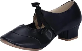 Womens Sandals 2025 Ankle Strap Leather Close-Toe Sandals Lace Up Sandal Dance Shoe Womens Chunky Block Heels Sandals