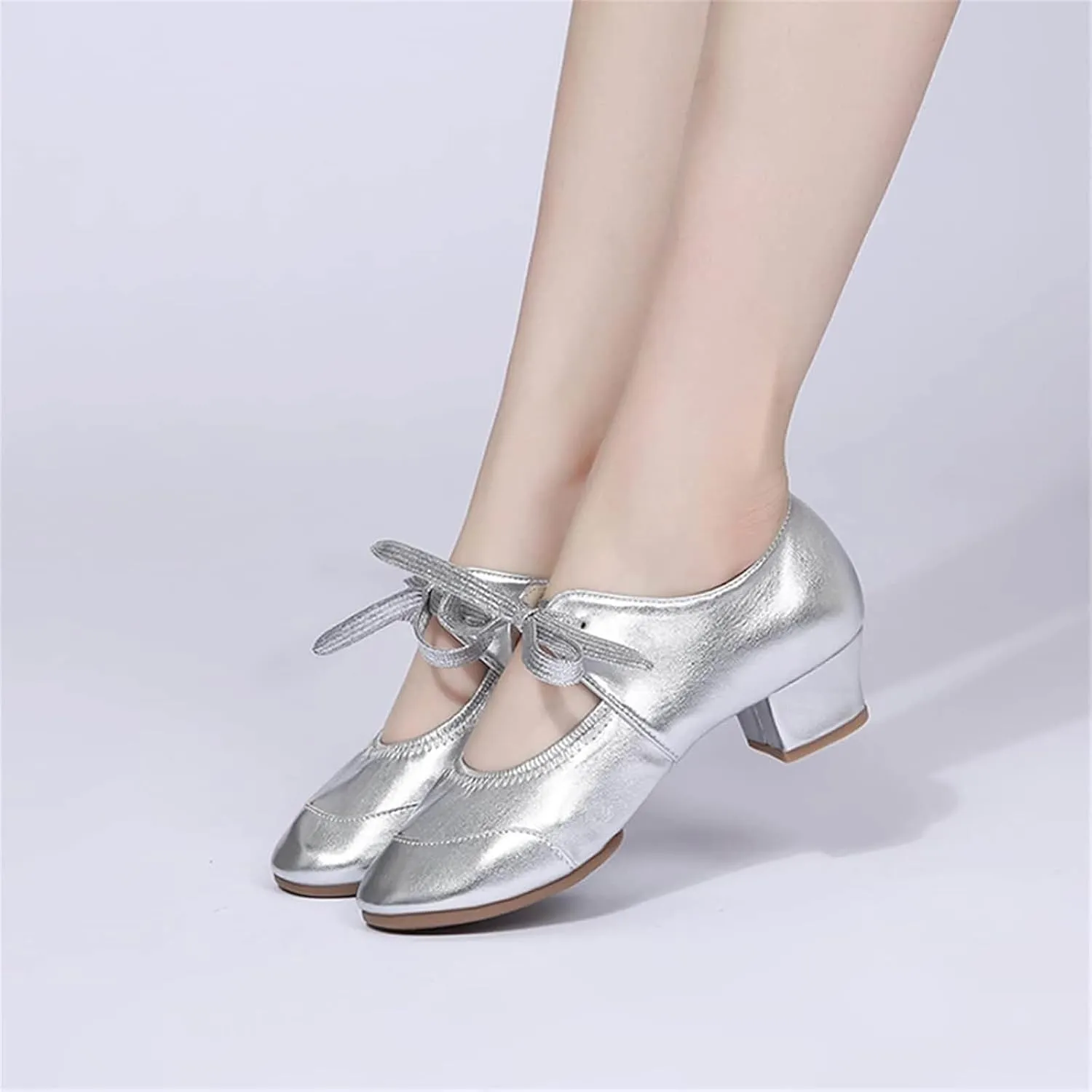 Womens Sandals 2025 Ankle Strap Leather Close-Toe Sandals Lace Up Sandal Dance Shoe Womens Chunky Block Heels Sandals