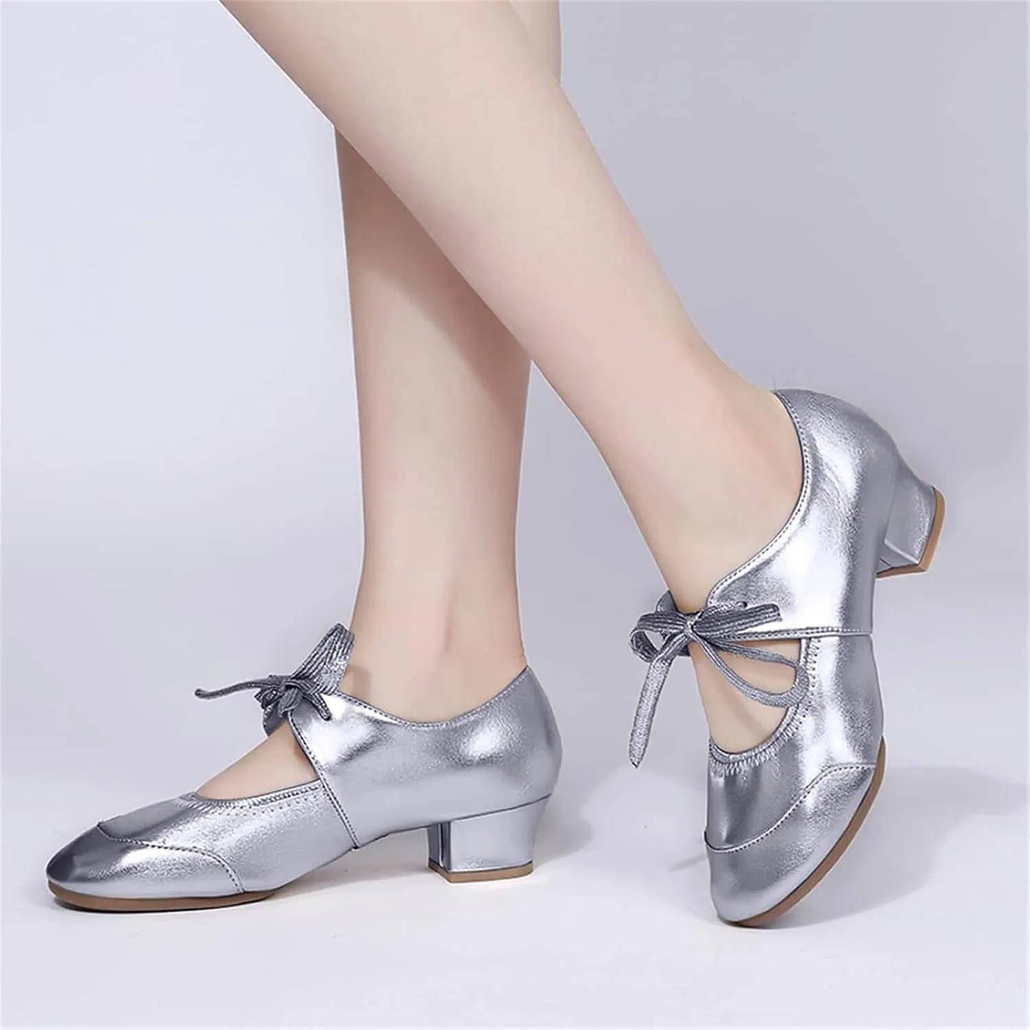 Womens Sandals 2025 Ankle Strap Leather Close-Toe Sandals Lace Up Sandal Dance Shoe Womens Chunky Block Heels Sandals