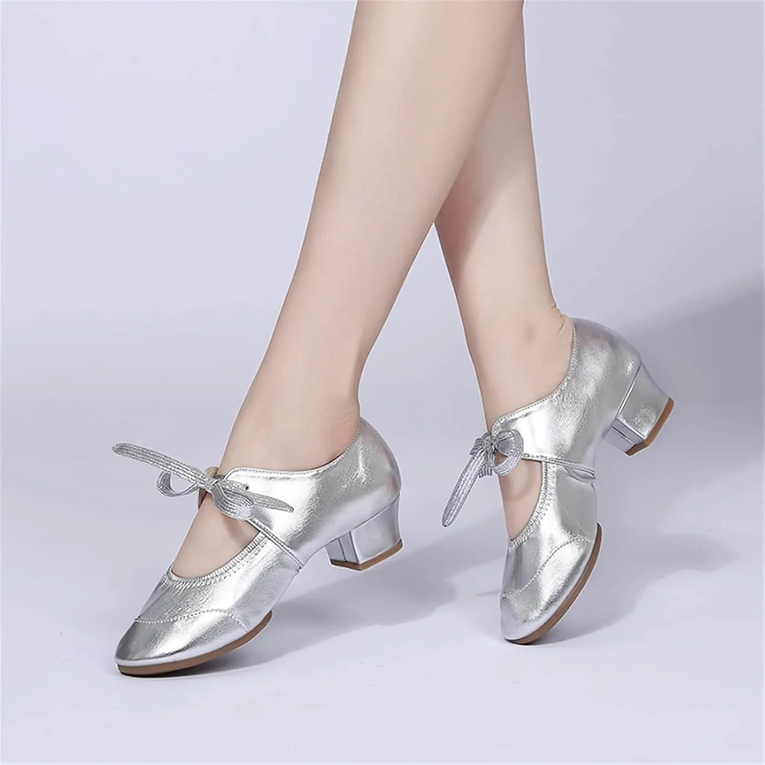 Womens Sandals 2025 Ankle Strap Leather Close-Toe Sandals Lace Up Sandal Dance Shoe Womens Chunky Block Heels Sandals