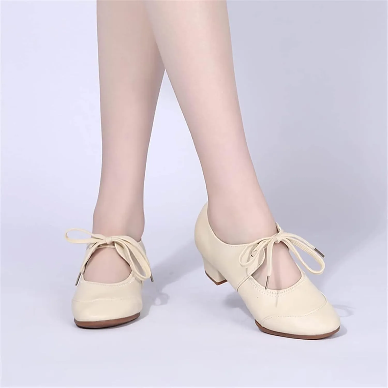 Womens Sandals 2025 Ankle Strap Leather Close-Toe Sandals Lace Up Sandal Dance Shoe Womens Chunky Block Heels Sandals