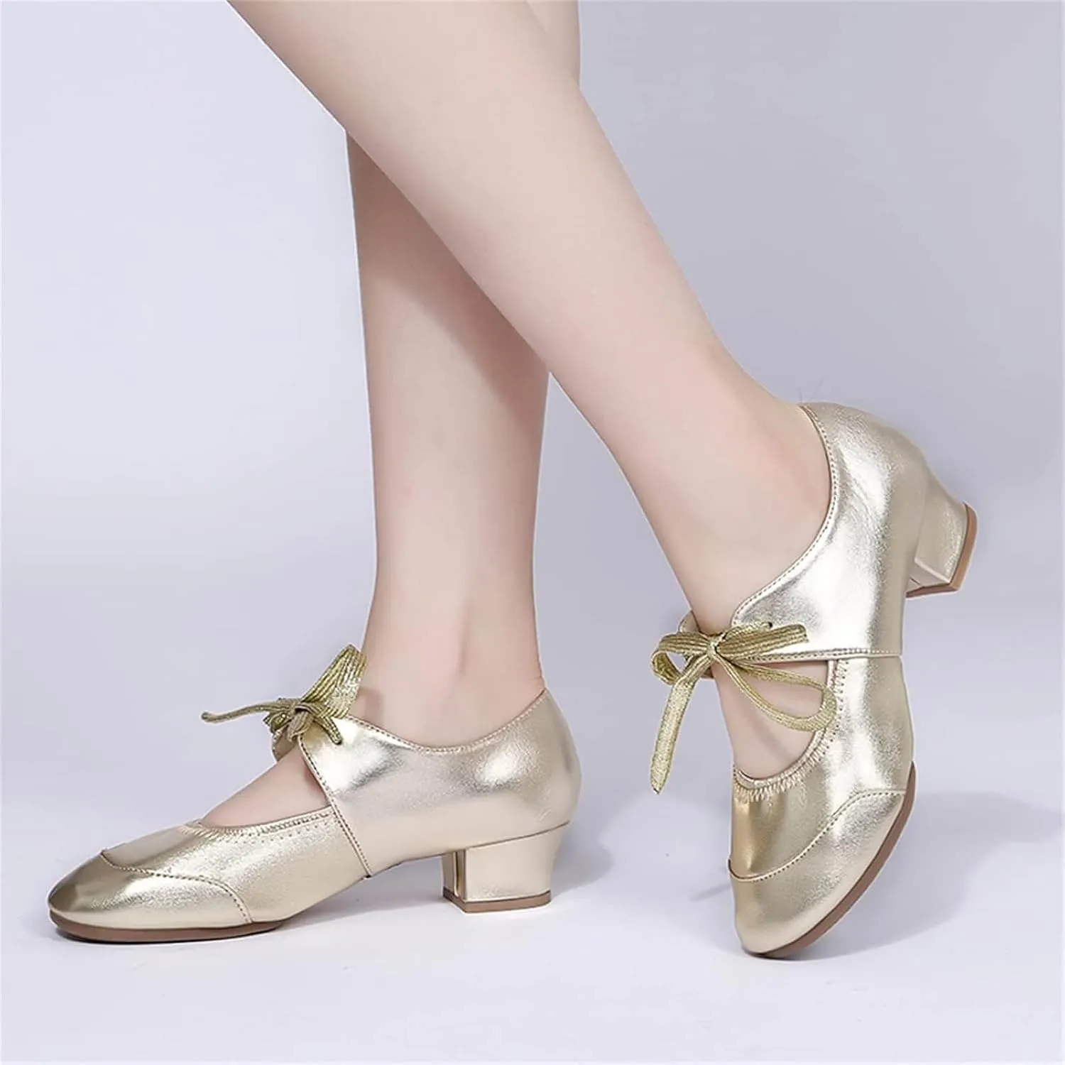Womens Sandals 2025 Ankle Strap Leather Close-Toe Sandals Lace Up Sandal Dance Shoe Womens Chunky Block Heels Sandals