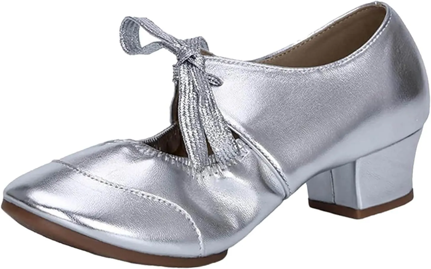 Womens Sandals 2025 Ankle Strap Leather Close-Toe Sandals Lace Up Sandal Dance Shoe Womens Chunky Block Heels Sandals