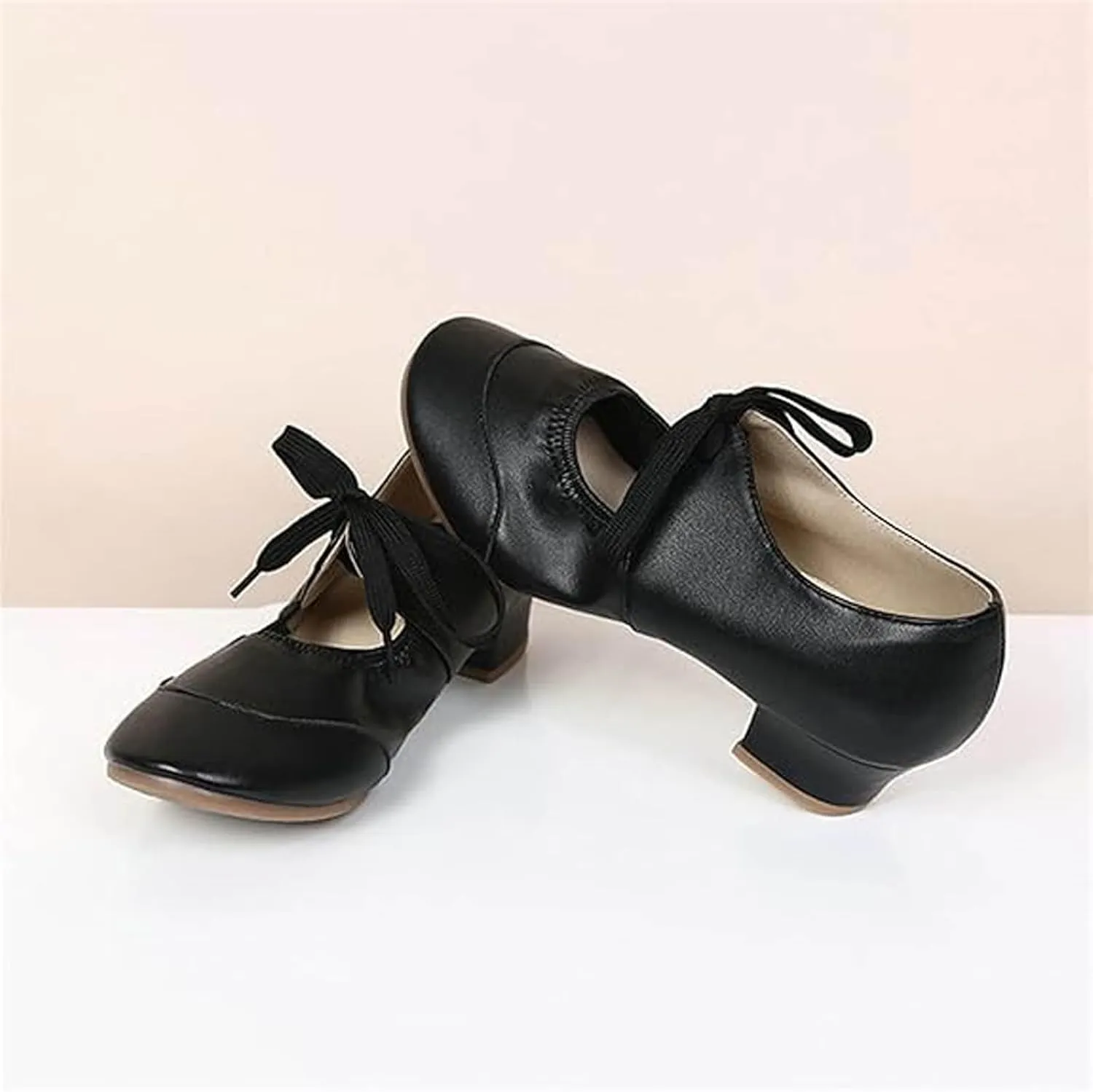 Womens Sandals 2025 Ankle Strap Leather Close-Toe Sandals Lace Up Sandal Dance Shoe Womens Chunky Block Heels Sandals