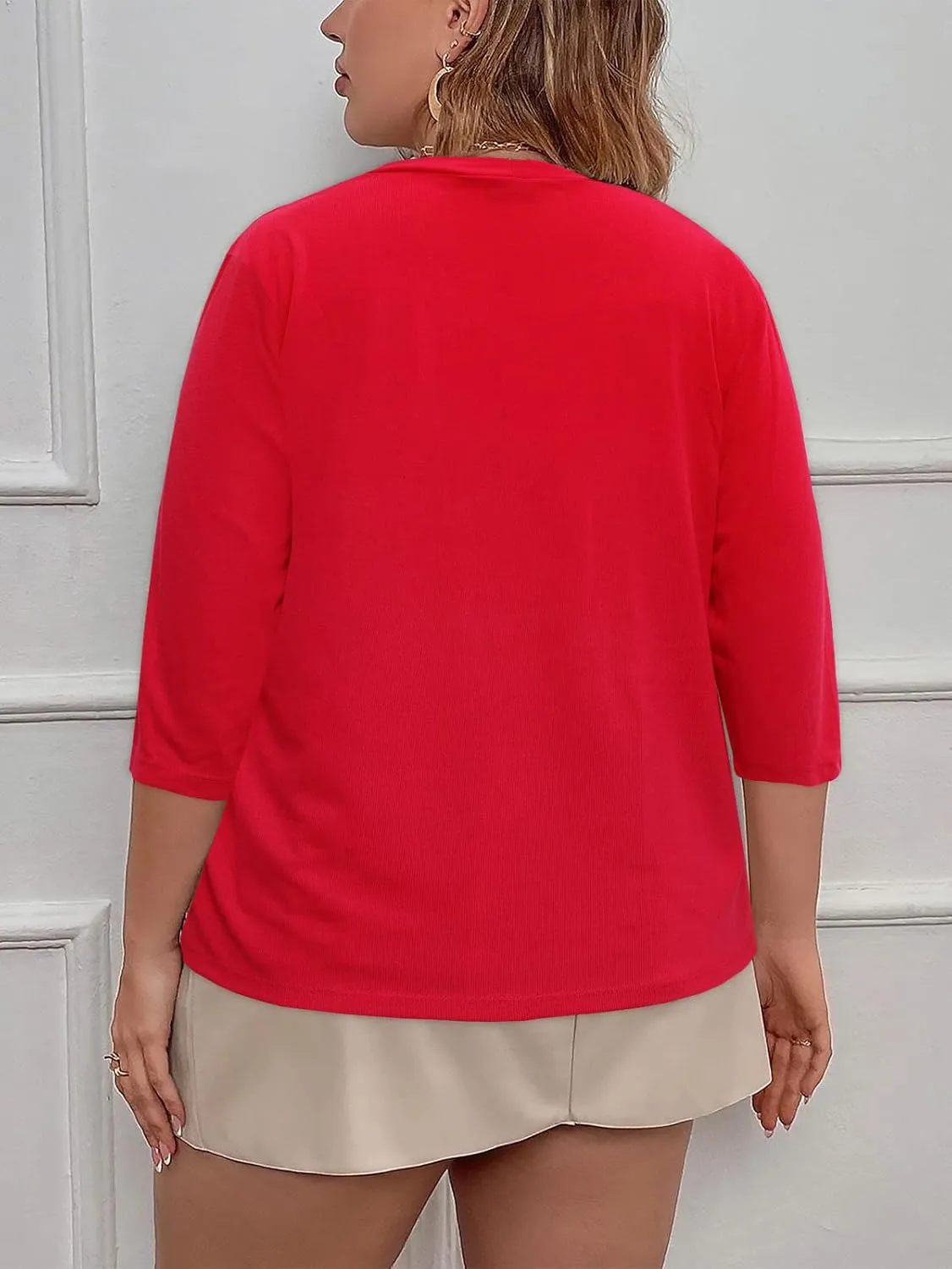 Women's Short Sleeve Cardigan Knit Sweaters Cropped Open Front Shrug Bolero
