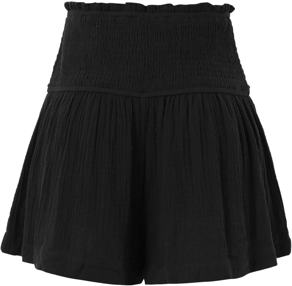 Womens Shorts Wide Leg Boho Shorts Elastic High Waist Linen Shorts Summer Beach Shorts Pleated Ruffle Yoga Shorts