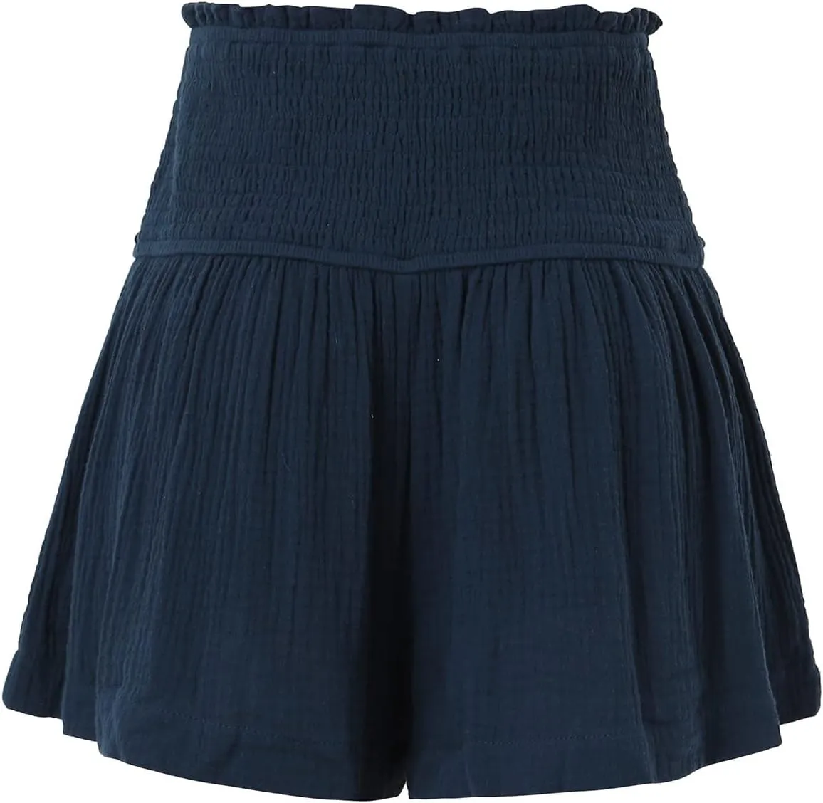 Womens Shorts Wide Leg Boho Shorts Elastic High Waist Linen Shorts Summer Beach Shorts Pleated Ruffle Yoga Shorts