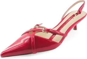 Womens Slingback Pointed Toe Heels Sandals