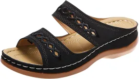 Womens Summer Slides Sandals Fashion Comfort Lightweight Slip on Wedge Sandals