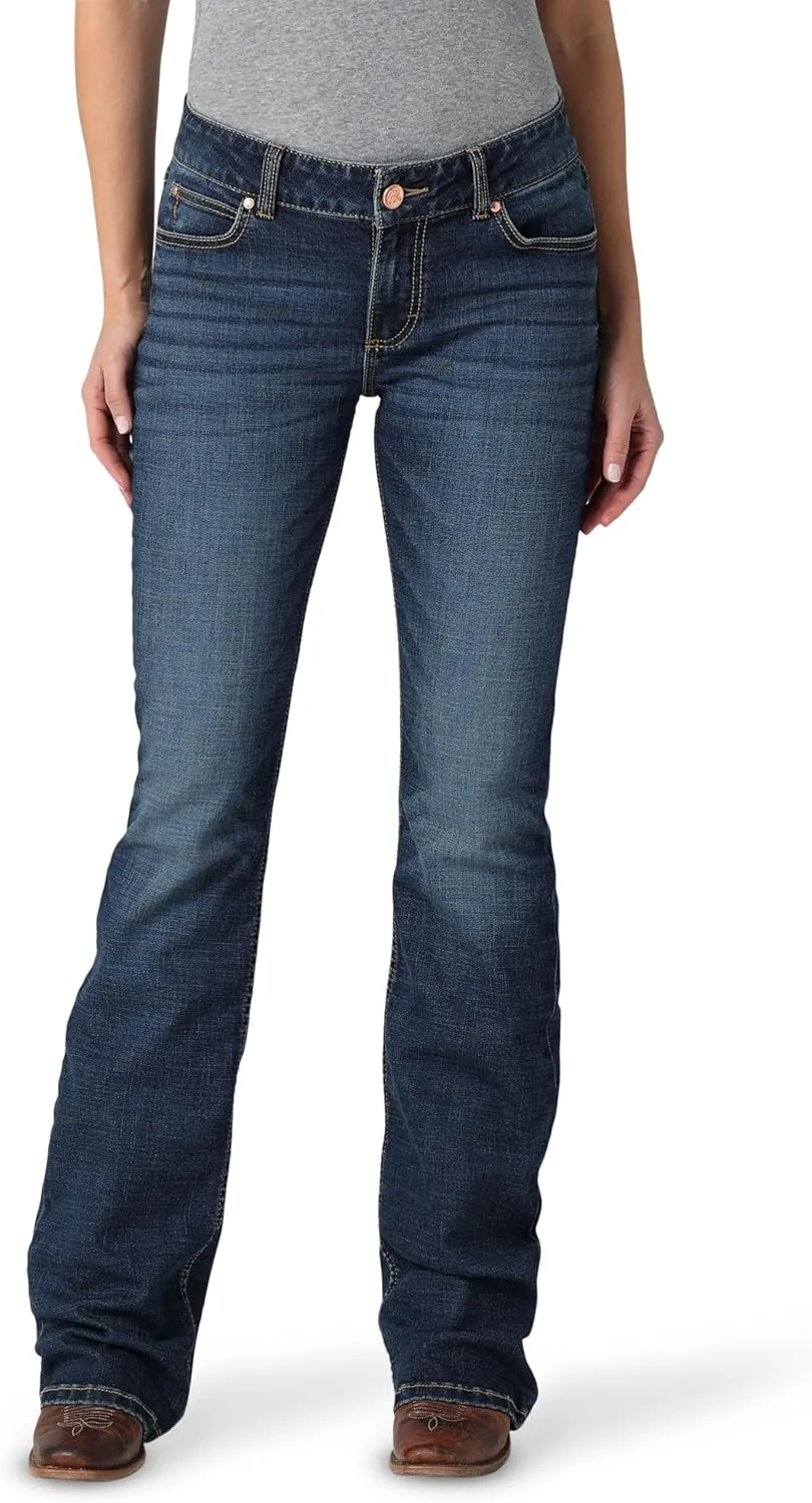 Wrangler Women's Willow Mid Rise Performance Waist Boot Cut Ultimate Riding Jean