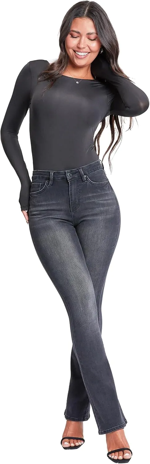 YMI Women's Curvy Fit Ultra High Rise Bootcut Jeans
