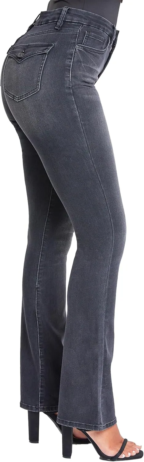 YMI Women's Curvy Fit Ultra High Rise Bootcut Jeans