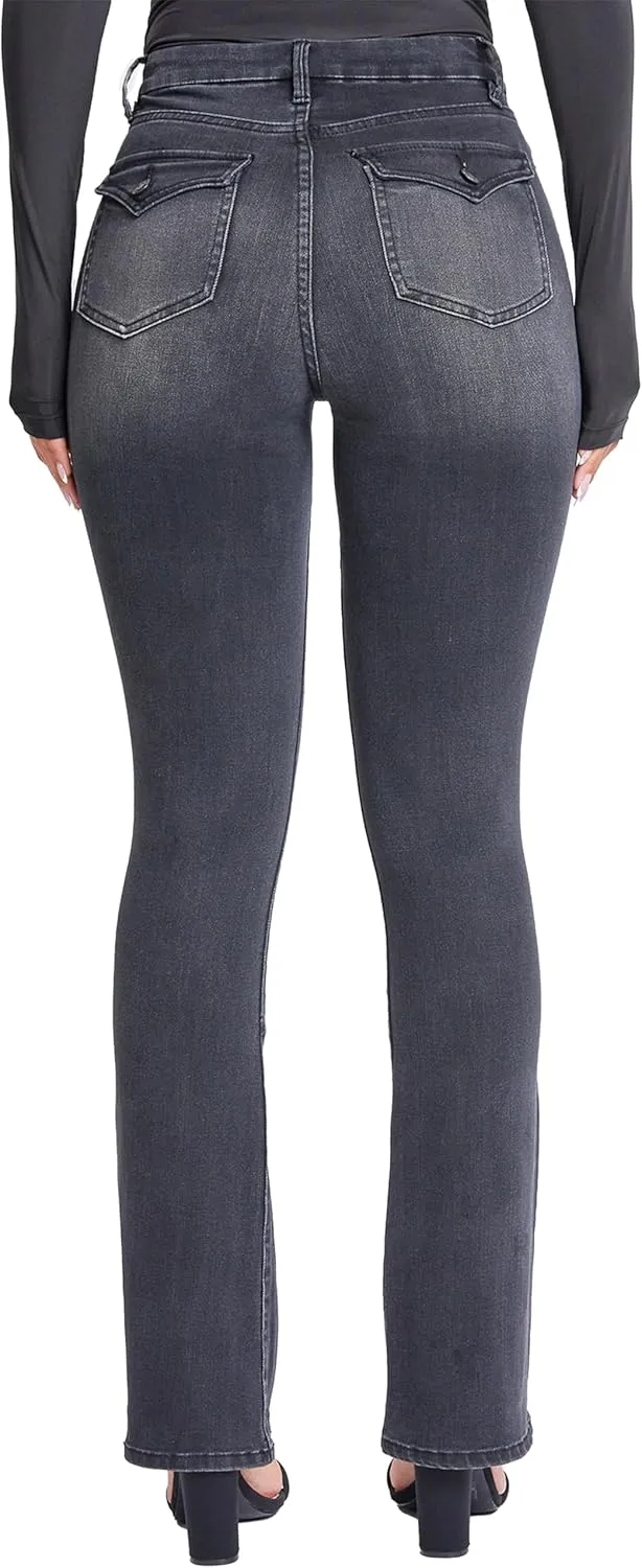 YMI Women's Curvy Fit Ultra High Rise Bootcut Jeans